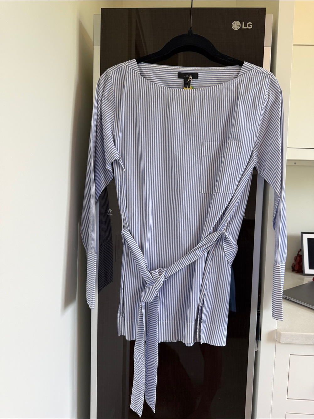J. Crew Striped Tie Waist Tunic
